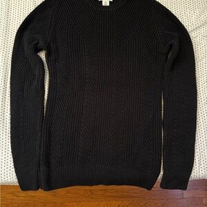 H&M Men's Textured Black Crewneck Sweater